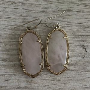Kendra Scott Elle earrings clear glass and gold